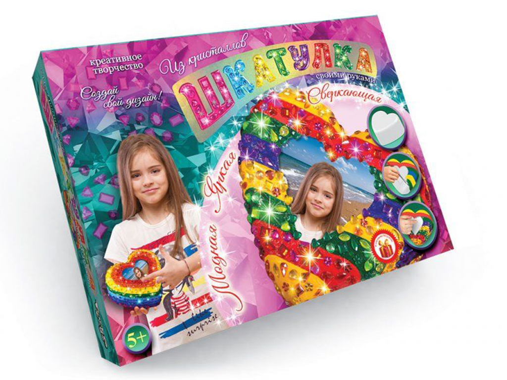 Набор для творчества Шкатулка из кристаллов своими руками, Danko Toys