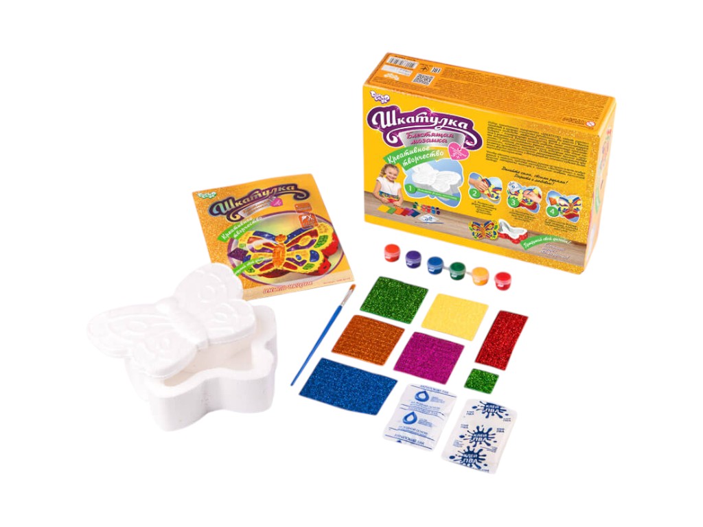 Набор для творчества Шкатулка Блестящая мозаика, Danko Toys