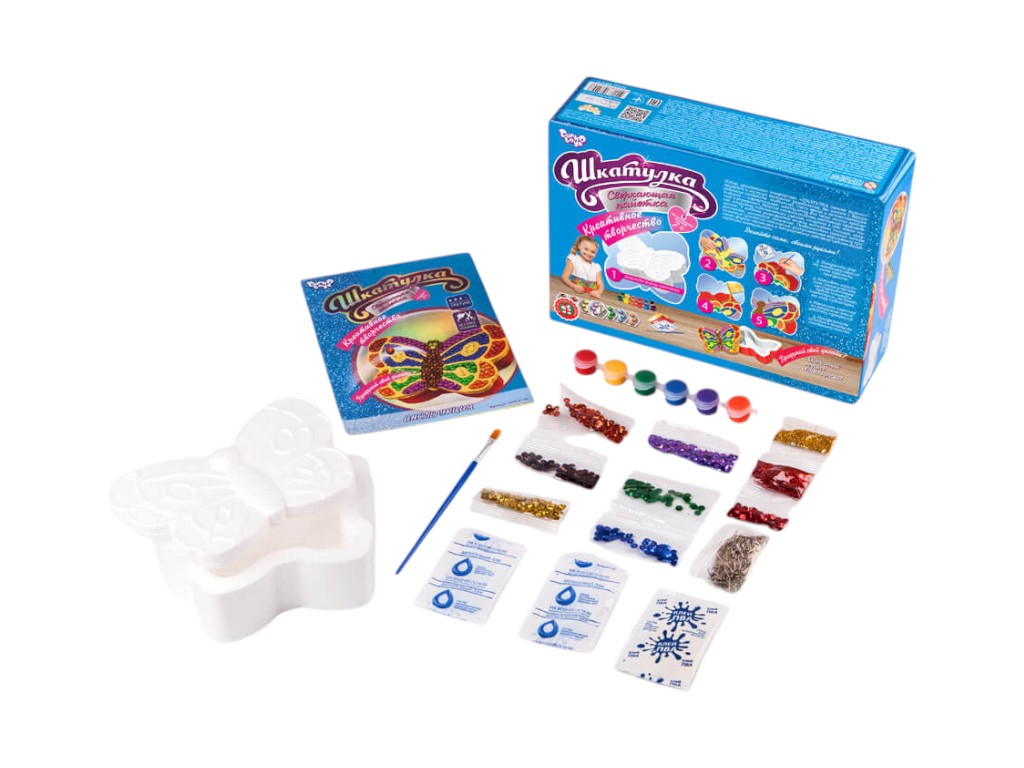 Набор для творчества Шкатулка Сверкающая пайетка, Danko Toys