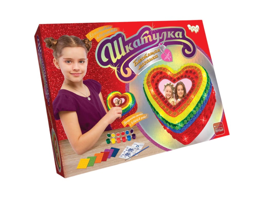 Набор для творчества Шкатулка Блестящая мозаика, Danko Toys