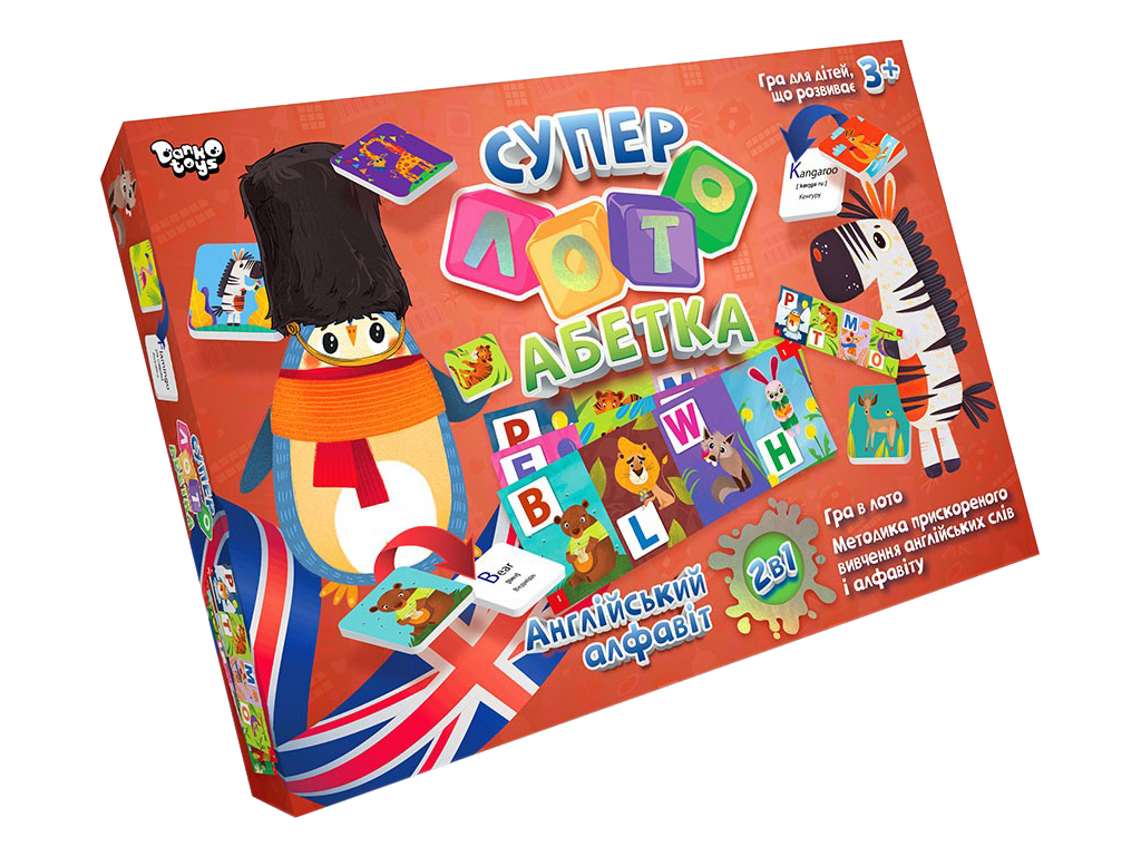 Супер лото Азбука Українсько-англійська, Danko Toys