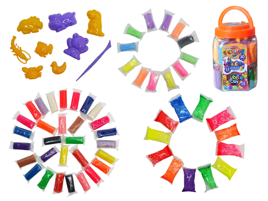 Тесто для лепки Master Do BUBBLE CLAY AIR CLAY в брикетах 3в1, Danko Toys