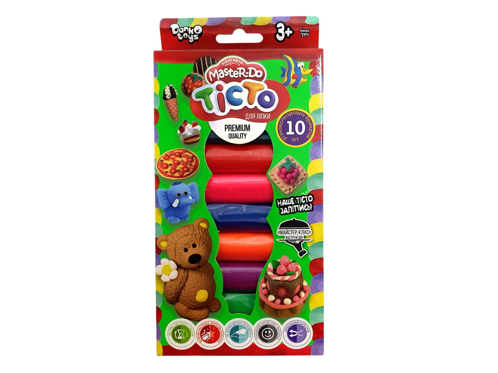 Тісто для ліплення Master Do 10 кольорів, Danko Toys