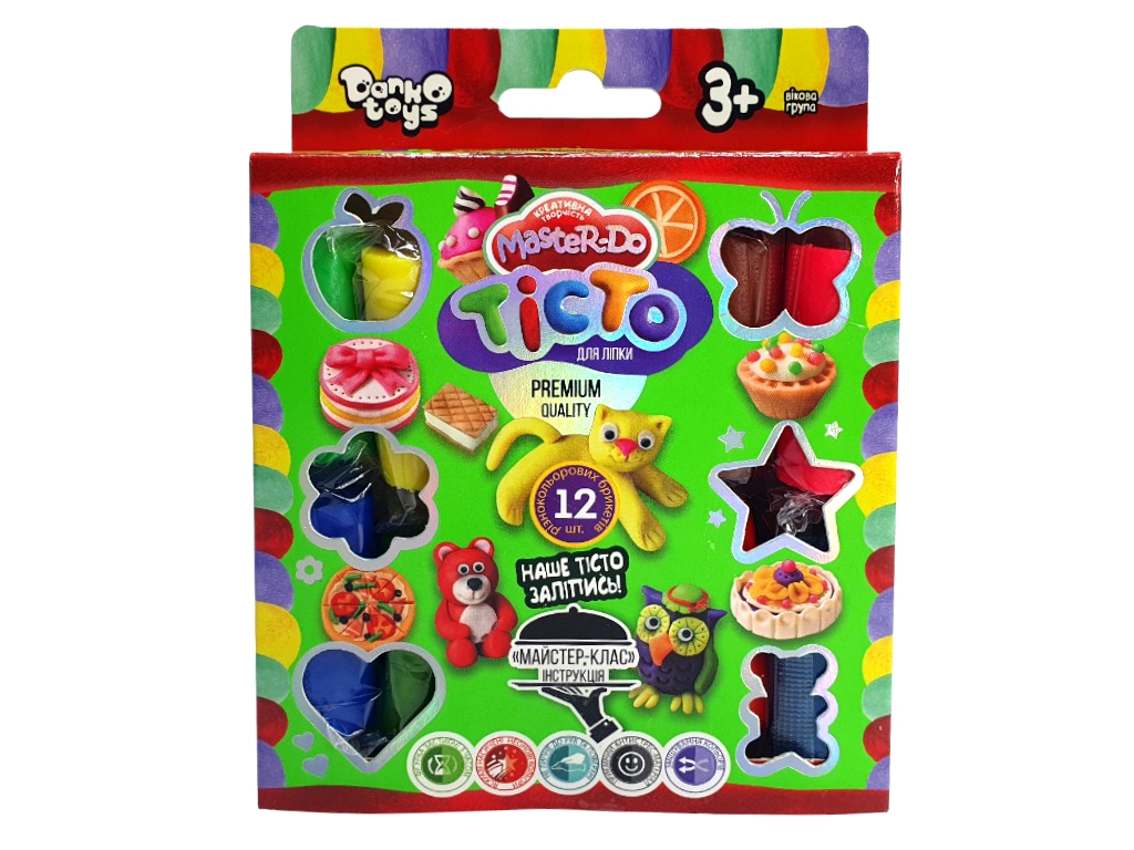 Тісто для ліплення Master Do 12 кольорів, Danko Toys