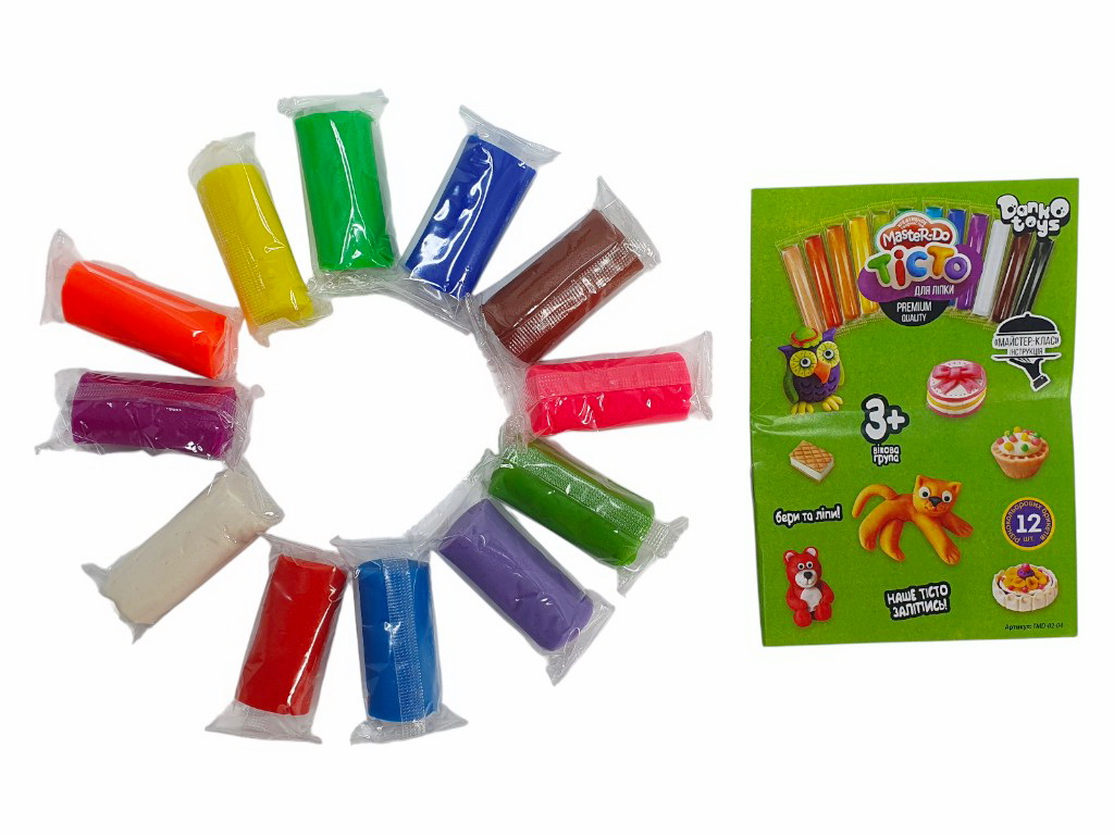 Тісто для ліплення Master Do 12 кольорів, Danko Toys