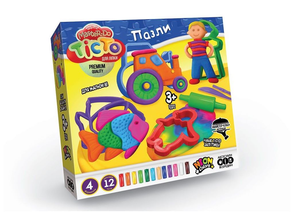 Набір для творчості Тісто для ліплення Master Do ПАЗЛИ, Danko Toys