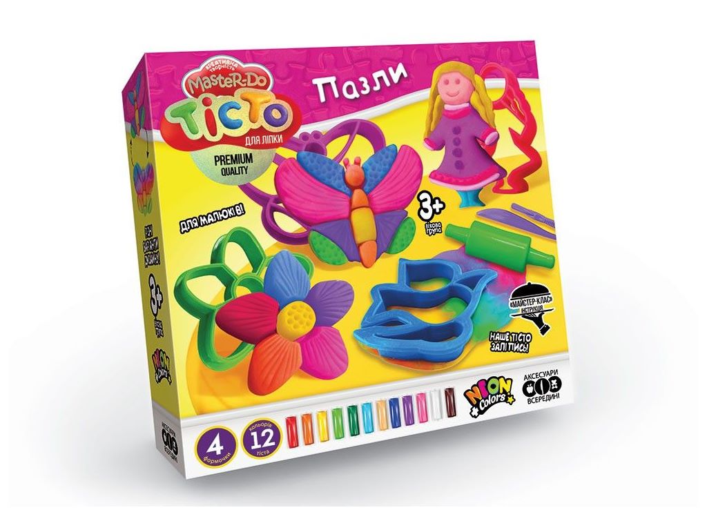 Набір для творчості Тісто для ліплення Master Do ПАЗЛИ, Danko Toys