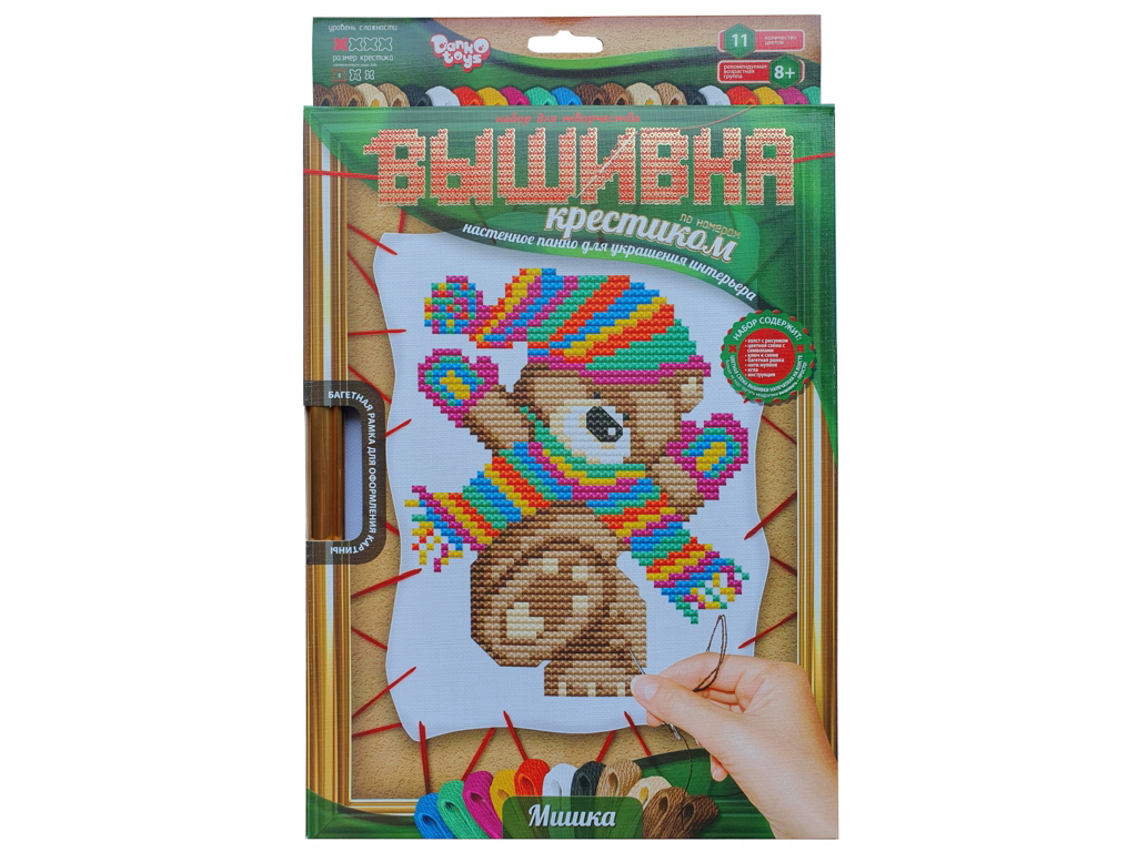 Набір для творчості Вишивка хрестиком по номерам на розтяжці, Danko Toys