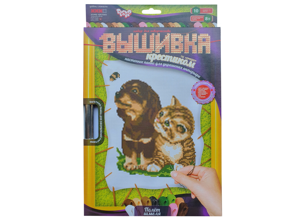 Набір для творчості Вишивка хрестиком по номерам на розтяжці, Danko Toys