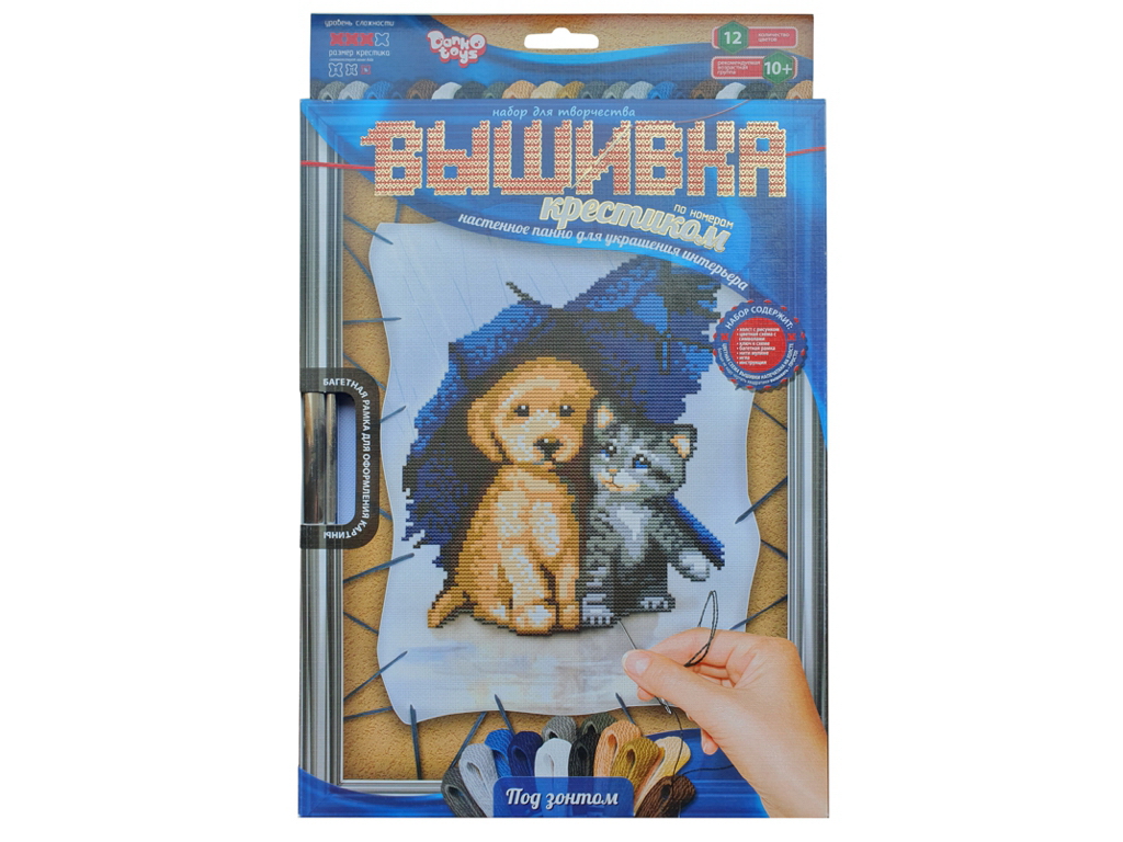Набор для творчества Вышивка крестиком по номерам на растяжке, Danko Toys