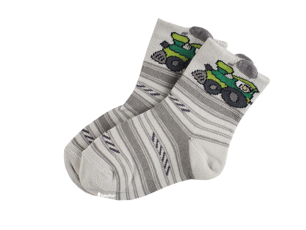 Шкарпетки, розмір 10-12, демісезонні з малюнком світло-сірі. Бавовна. ТМ Duna