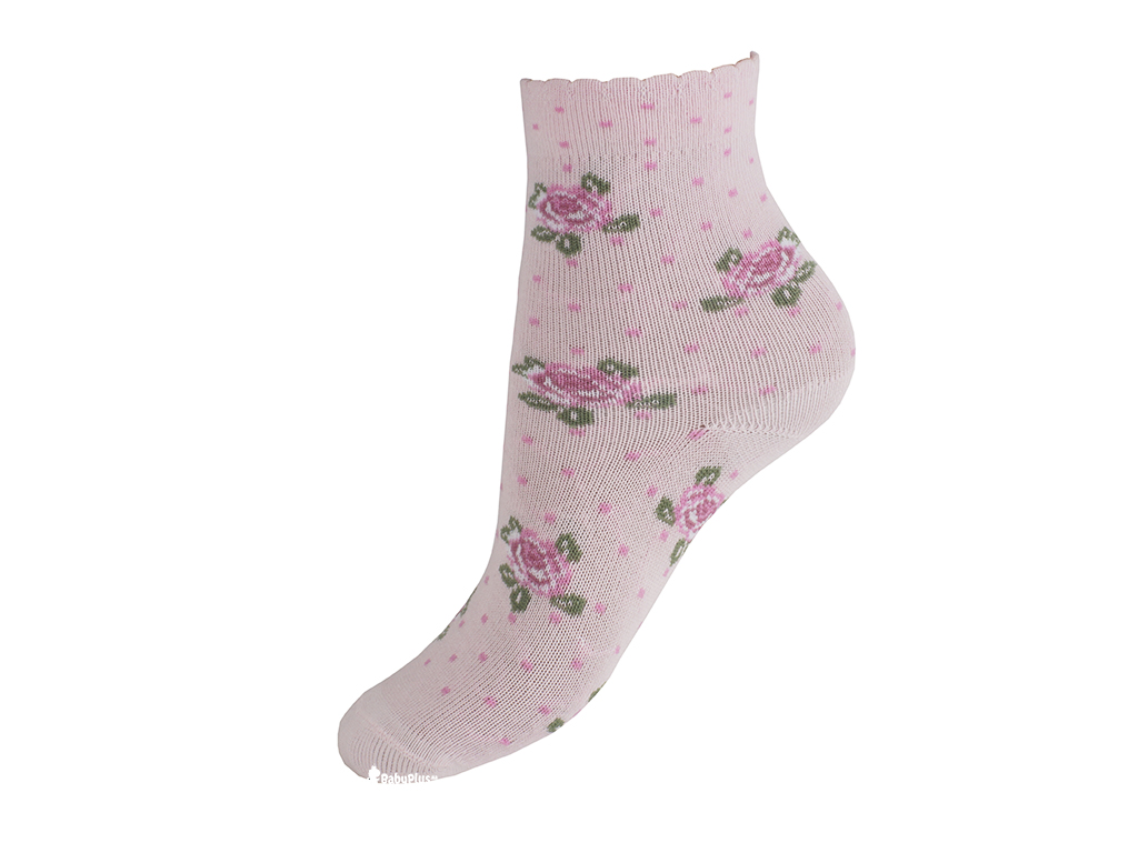 Носочки, размер 08-10, демисезонные с рисунком светло-розовые. Хлопок. ТМ Duna