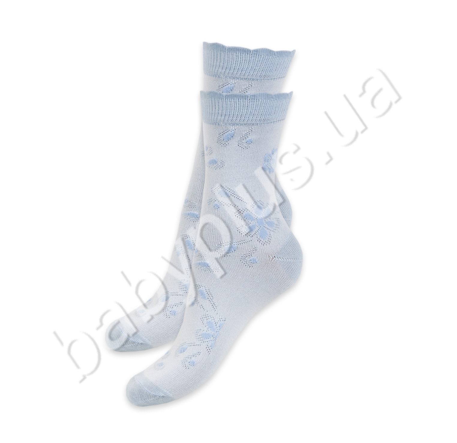 Шкарпетки, розмір 20-22, демісезонні блакитні. Гладкі з ажурним ефектом. ТМ Duna