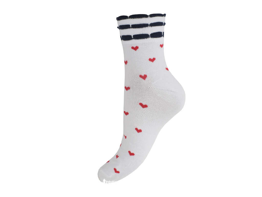 Шкарпетки, розмір 22-24, демісезонні з малюнком білі. Бавовна. ТМ Duna