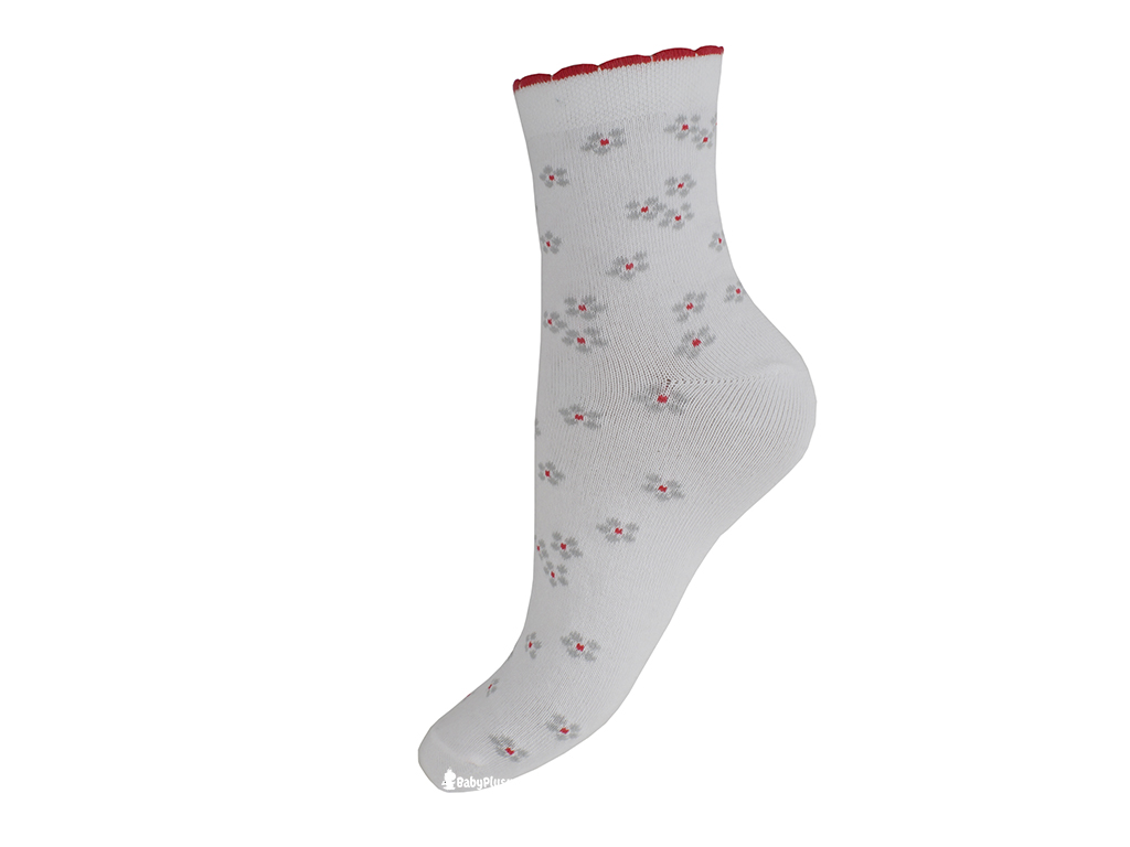 Шкарпетки, розмір 20-22, демісезонні з малюнком білі. Бавовна. ТМ Duna