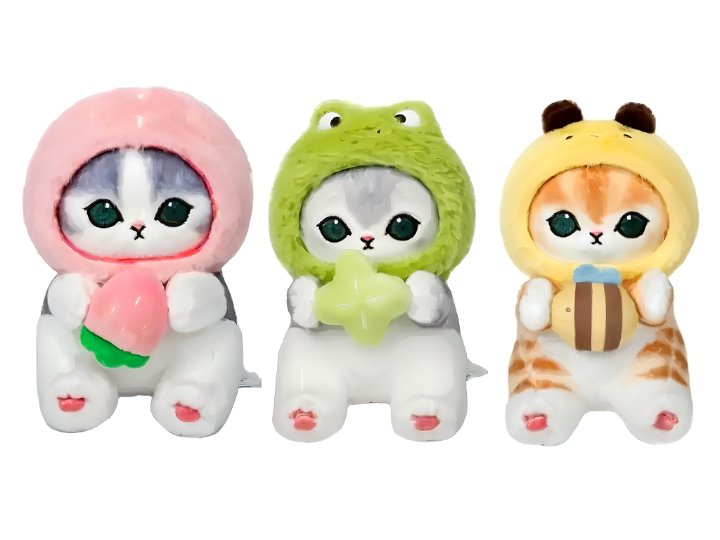 Мягкая игрушка Котик 35 см., микс видов, EL-2117-68