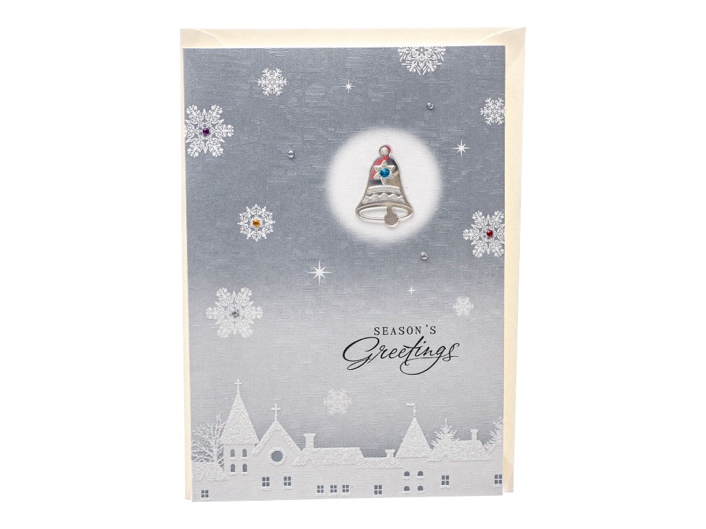 Открытка поздравительная "Christmas" 8203-003, микс видов (цена за 1шт.)