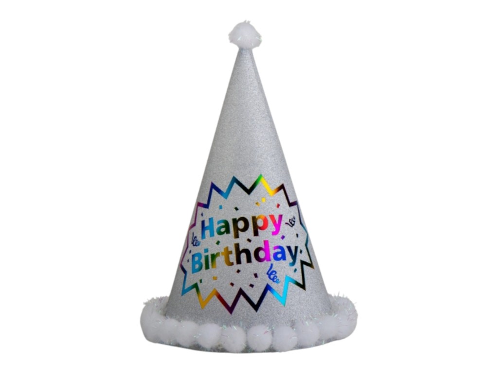 Колпак "Happy Birthday" 9093-003, белый