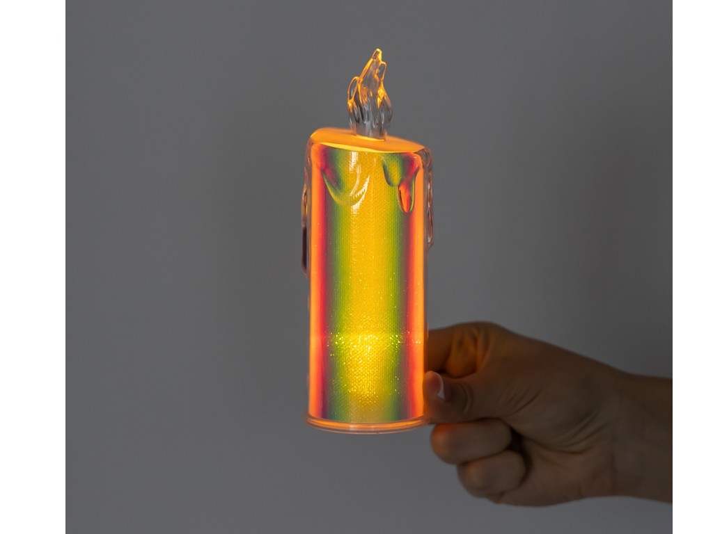 Свічка світлодіодна LED, 15,5 см, тепле світло, перламутрова