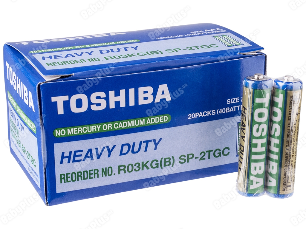 Батарейка солевая TOSHIBA Heavy Duty, 1,5V, AAA, R03 (цена за спайку 2шт) 4904530593444