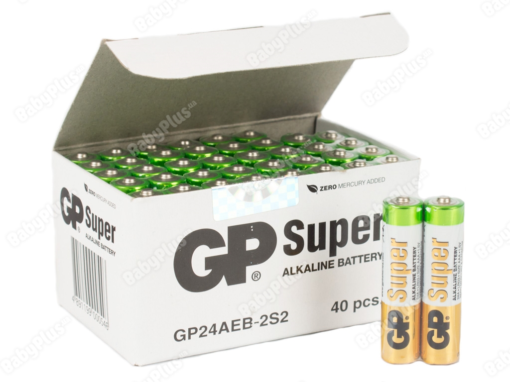 Батарейка алкалиновая GP Super Alkaline, 1.5V, AAA, LR03 (цена за спайку 2шт) 4891199006494