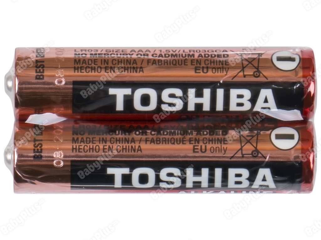 Батарейка алкалиновая Toshiba, 1,5V, AAA, LR03 (цена за спайку 2шт) 4904530594953