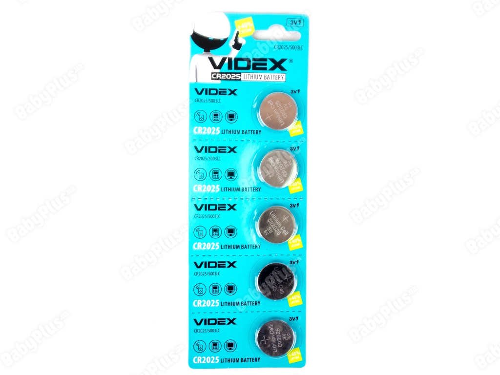 Батарейка литиевая Videx CR2025 3V, CR2025  (цена за 5шт) 4820118291093