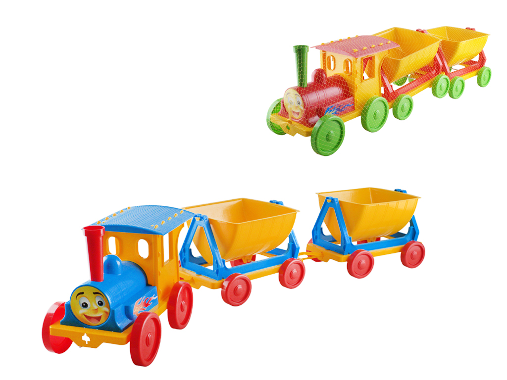 Конструктор Поезд с 2 прицепами. Doloni Toys 013118-2