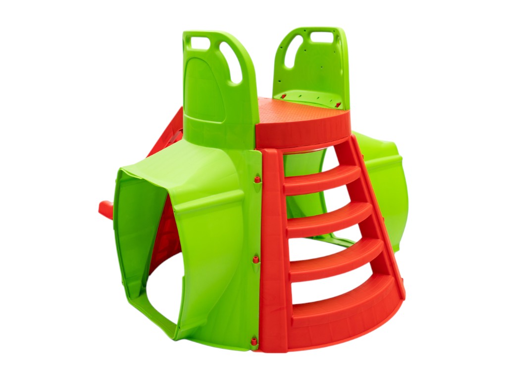 Гірка із тунелем червоно-зелена. Doloni Toys 01470/13
