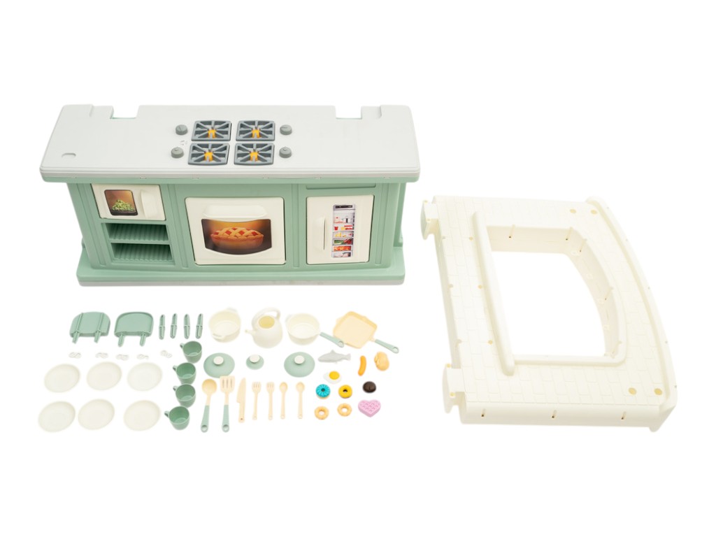 Кухня ігрова зі світлом та звуком 01480-11, 109,5 см, з аксесуарами, Doloni Toys