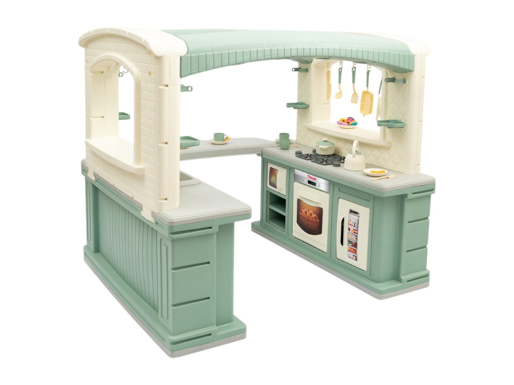 Кухня ігрова зі світлом та звуком BIG 01480-21, 127 см, кутова з мийкою, Doloni Toys