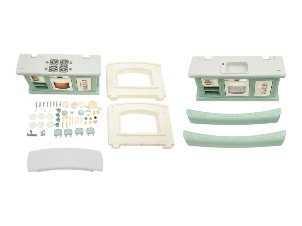 Кухня ігрова зі світлом та звуком BIG 01480-21, 127 см, кутова з мийкою, Doloni Toys