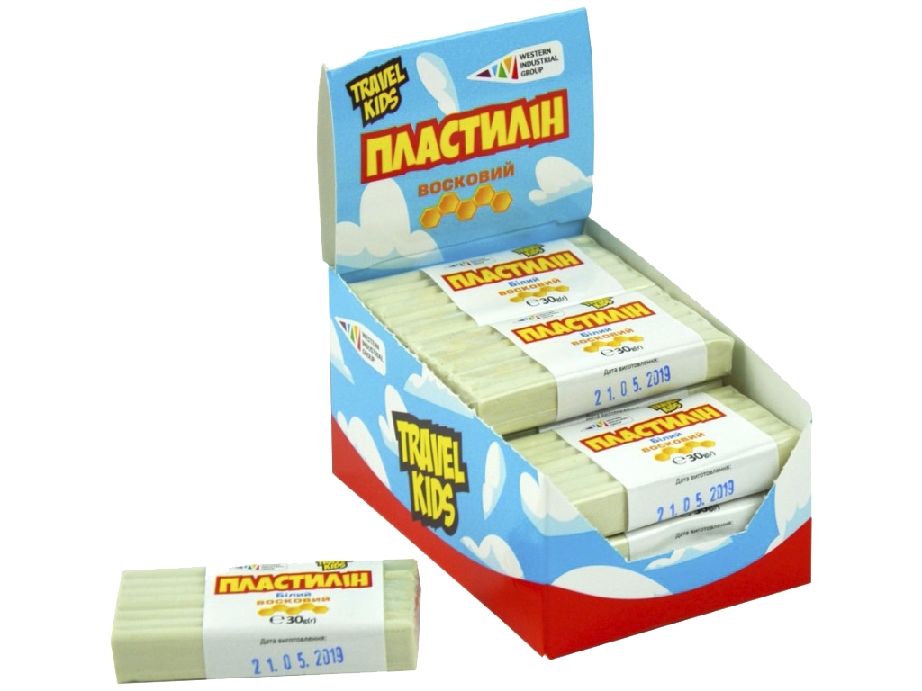 Пластилин восковой белый, Гамма 333101, (Цена за 1 шт)