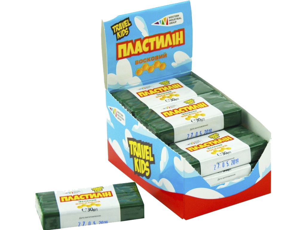 Пластилин восковой, Гамма 333108, зеленый. (цена за 1 шт)