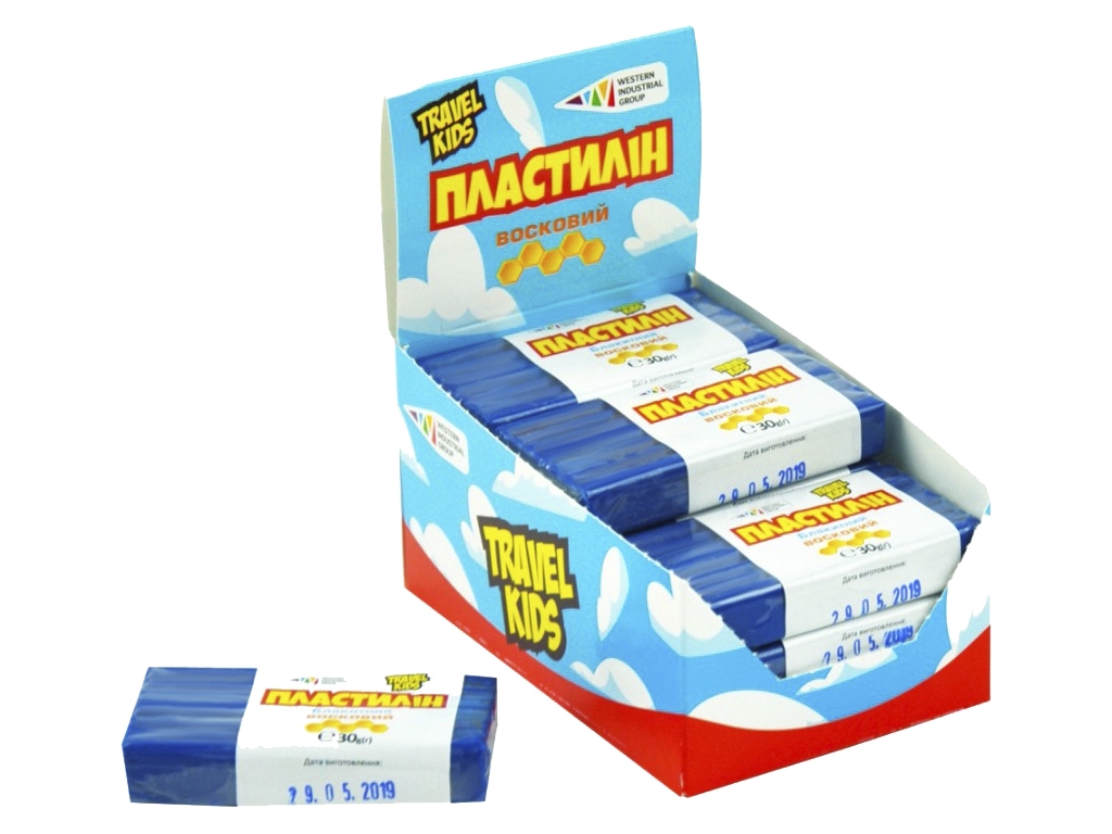 Пластилин восковой, Гамма 333110, голубой, (Цена за 1 шт)