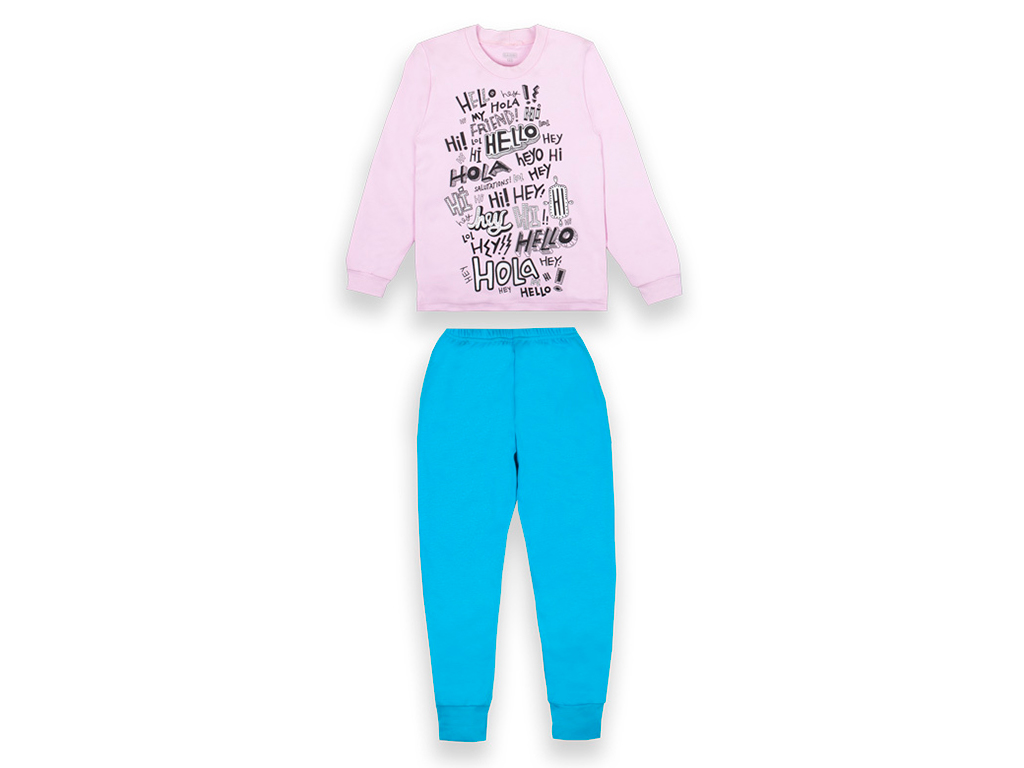 Пижама для девочки. Серо-бирюзовый цвет. Рост 140. TM GABBI PGD-20-5