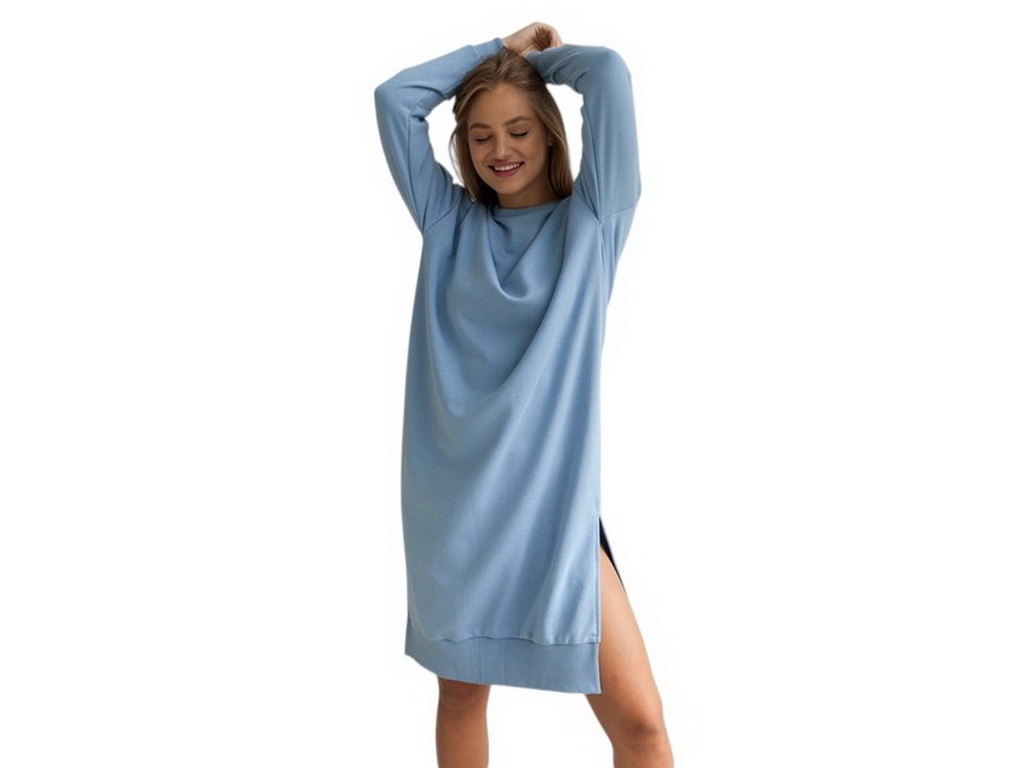Платье женское тринитка-петля демисезонная L-XL голубой, Vivioji