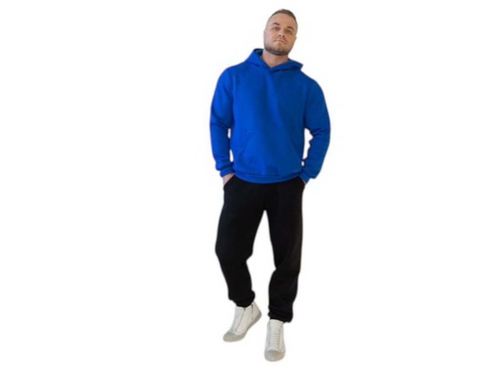 Джогеры мужские СТАНДАРТ тринитка с начесом зима L/XL черный. GBI 13376