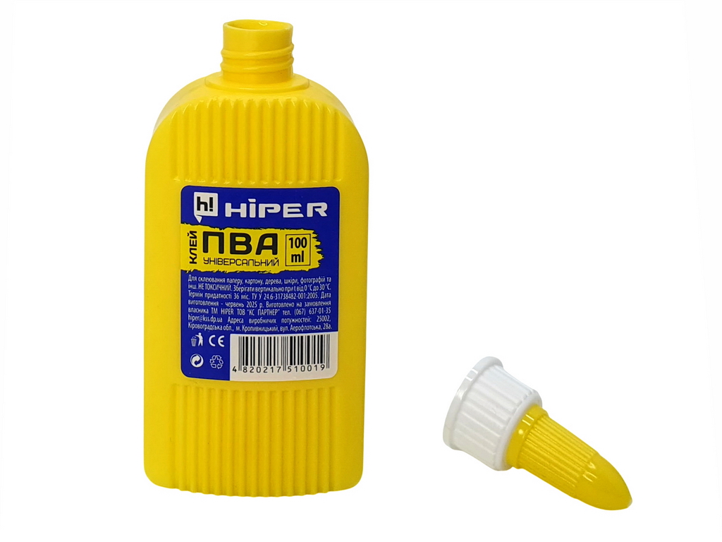 Клей ПВА. Hiper. 100 мл. Супер-колпачек.