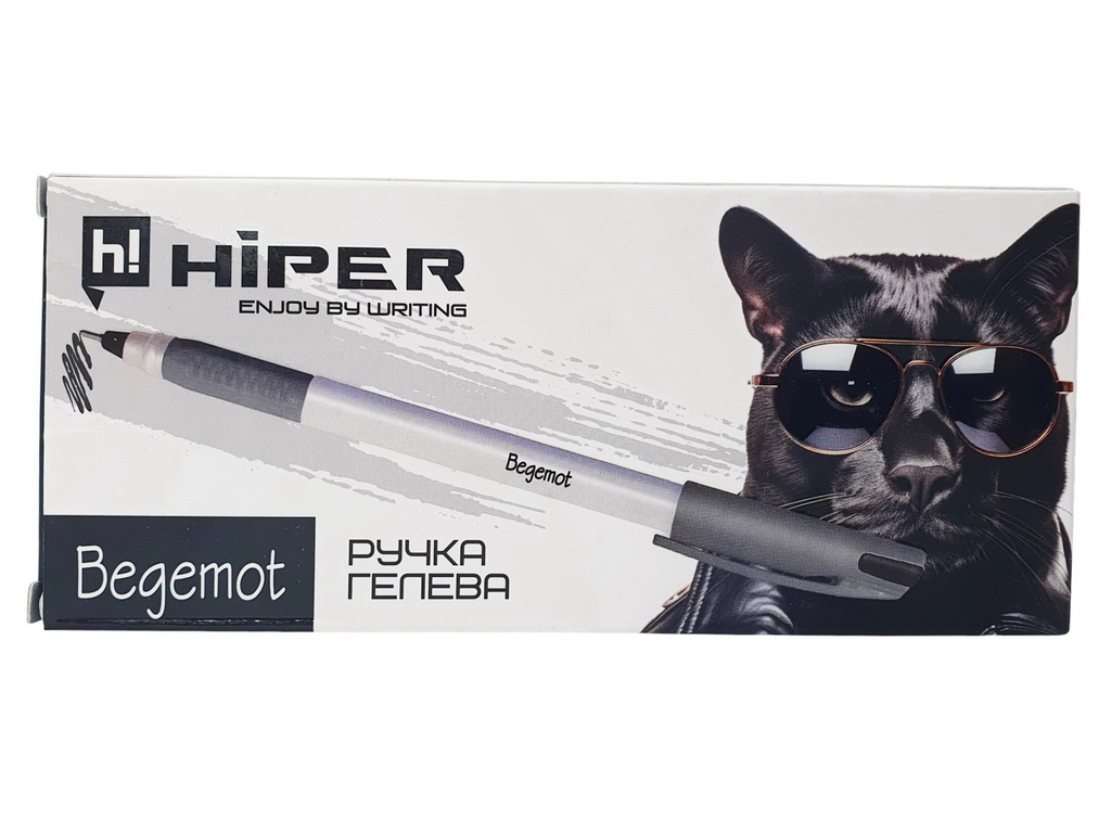 Ручка гелевая Hiper Begemot черная