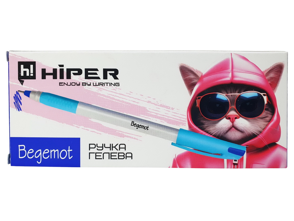 Ручка гелева Hiper Begemot синя