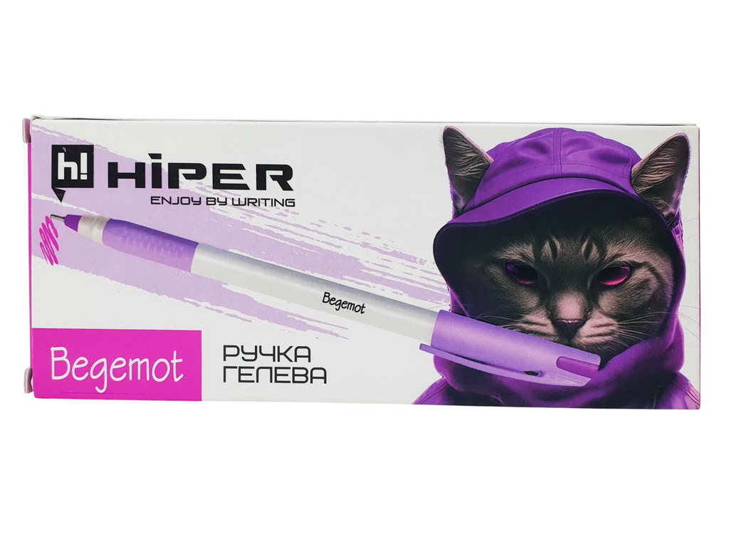 Ручка гелева Hiper Begemot фіолетова