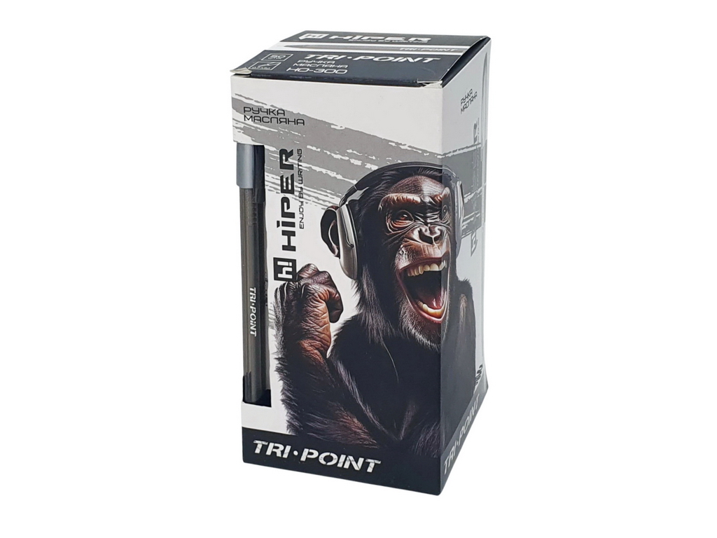 Ручка масляна Hiper Tri Point чорна
