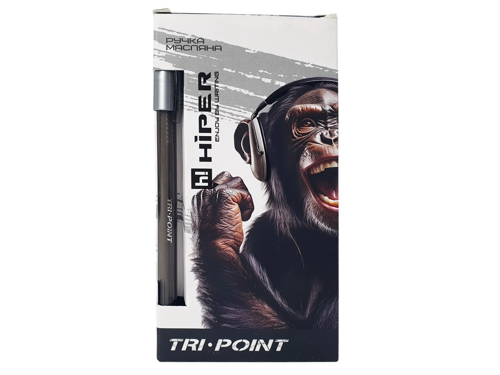 Ручка масляна Hiper Tri Point чорна