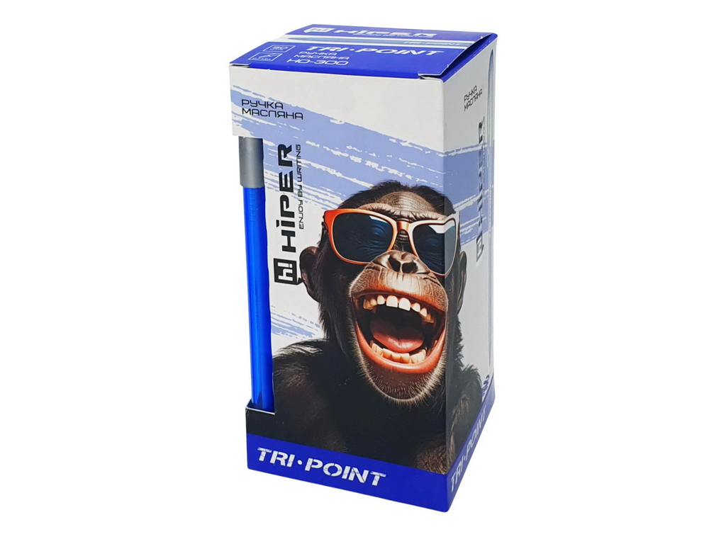 Ручка масляна Hiper Tri Point синя