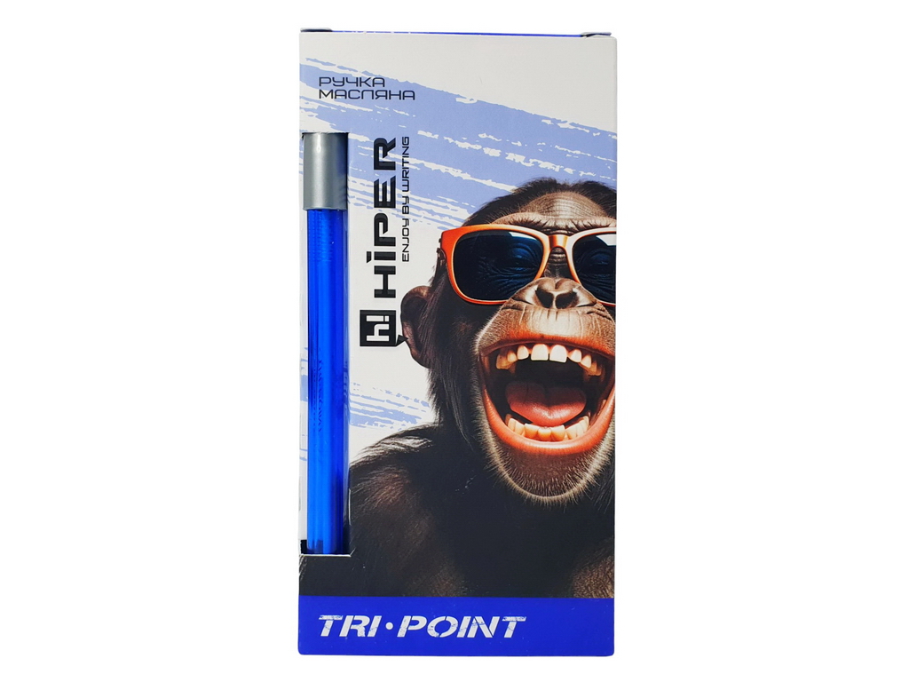 Ручка масляна Hiper Tri Point синя