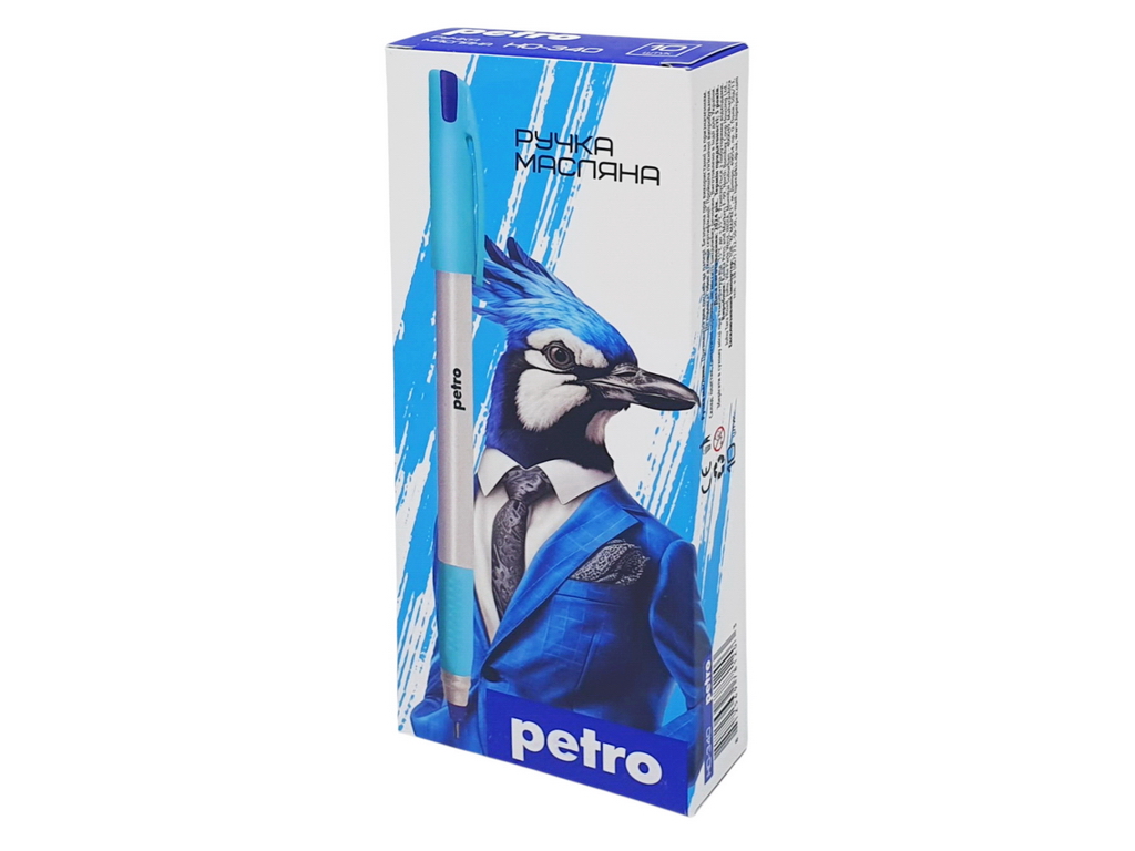 Ручка масляна Hiper Petro c синім чорнилом, 0,7мм