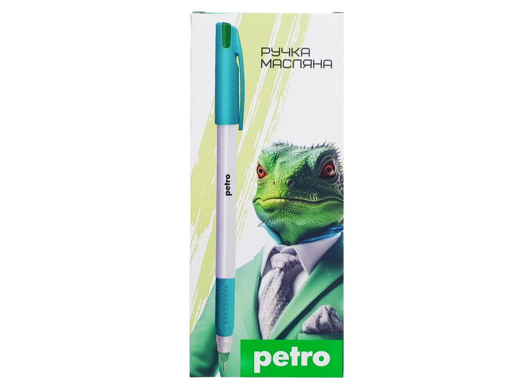 Ручка масляна Hiper Petro із зеленим чорнилом, 0,7 мм