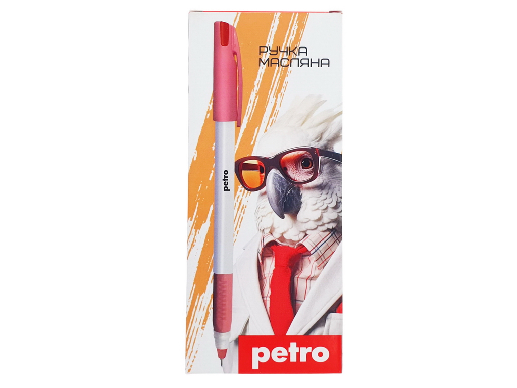 Ручка масляна Hiper Petro з червоним чорнилом, 0,7 мм