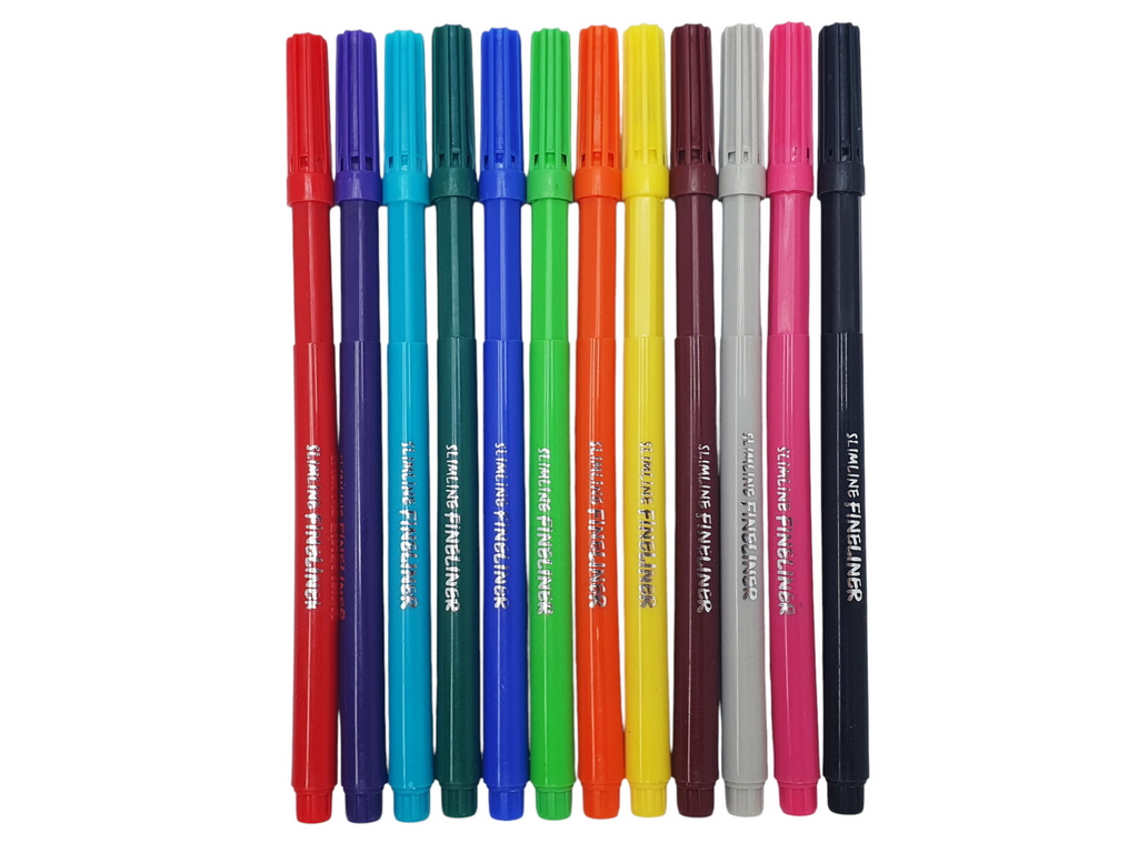 Набор файнлайнеров 12 шт для рисования Slimline Fineliner, 0,5мм